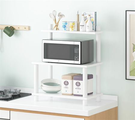 Moderne Witte Multifunctionele Keukenmicrogolf Oven Storage Rack Shelving