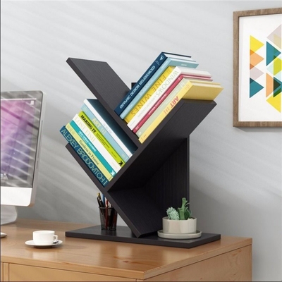 Regelbare het Boekenrekorganisator Rack van de Desktop Houten Boom
