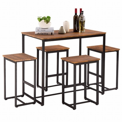 De aangepaste 5pc-Pijnboomeettafel en Stoel Vastgestelde Glanzend eindigen
