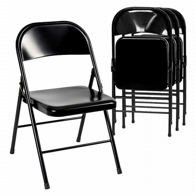 Commerciële Stapelbare Metaalvouwen op Stoelen voor Picknick rood zwart wit