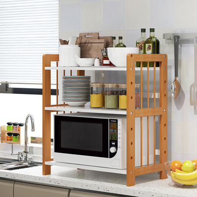 Freestanding Houten Microgolf van Keukenbakkers en het rekeenheid van Broodroosteroven stand
