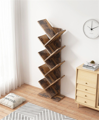 SGS van de de Plankenboekenkast van de Vloer het Houten Boom Boekenrek van de de Hoek Zwarte Boom