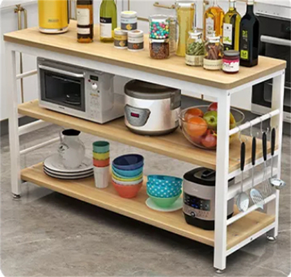 Van de de Bakkersmicrogolf van de metaal Houten Keuken het Rekcountertop Organisator 2 Rij