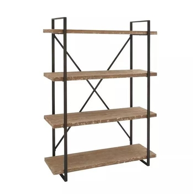 MDF Metaal en Houten Rek 4 van het Huisbureau van de Boekenplankenvertoning Plank