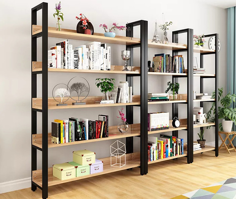 Regelbaar Industrieel Metaal en de Houten Rekken van de Boekenplankenvertoning voor Bibliotheek