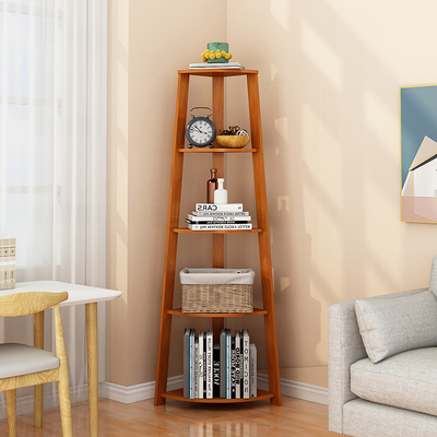 het contermperary Rek van de het Boekenrek Houten Hoek van de 5 Planken Stevige Houten Ladder