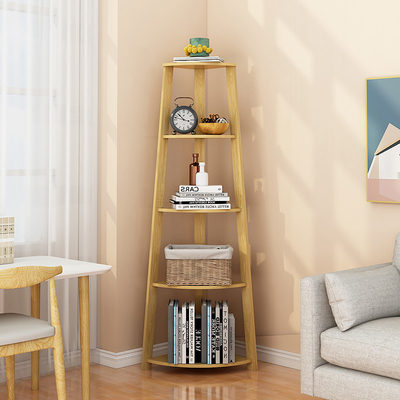 het contermperary Rek van de het Boekenrek Houten Hoek van de 5 Planken Stevige Houten Ladder