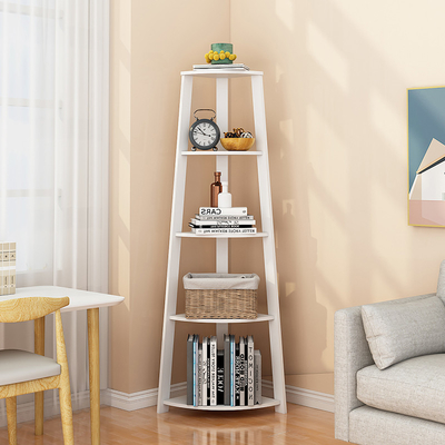 het contermperary Rek van de het Boekenrek Houten Hoek van de 5 Planken Stevige Houten Ladder