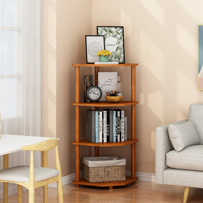 De multifunctionele Tribune van de het Boekenrekvertoning van de 4 Rij Moderne Houten Hoek voor Woonkamer