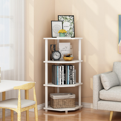 De multifunctionele Tribune van de het Boekenrekvertoning van de 4 Rij Moderne Houten Hoek voor Woonkamer