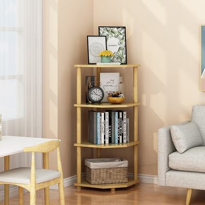 De multifunctionele Tribune van de het Boekenrekvertoning van de 4 Rij Moderne Houten Hoek voor Woonkamer