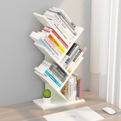 Regelbare het Boekenrekorganisator Rack van de Desktop Houten Boom