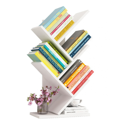Regelbare het Boekenrekorganisator Rack van de Desktop Houten Boom