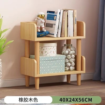 OEM Freestanding spaanplaatboekenrek 2 planken houten boekenkast voor Veelkleurige Slaapkamer