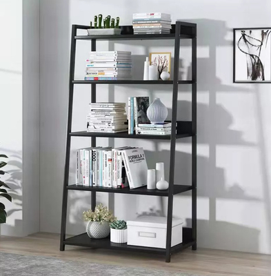 Modern Metaal en Houten Boekenplankenvertoning 5 van de Meubilairladder Rijen