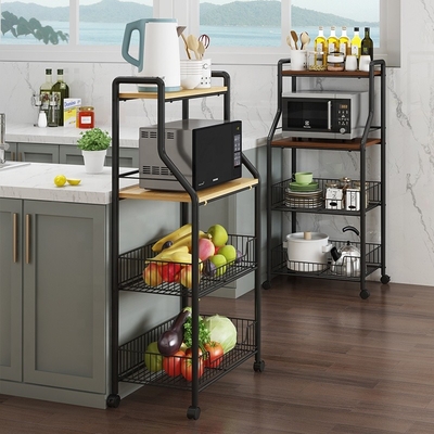 Houten van de de Karopslag van de 4 Rij Moderne Keuken van BSCI het Karretjekeuken op Wielen