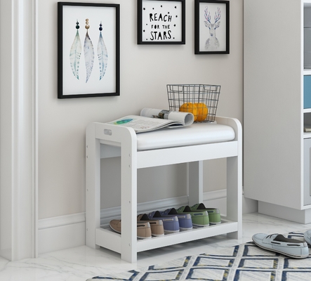 OEM Entryway Houten Kleine Schoenbank met Kussen 2 Rij
