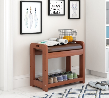 OEM Entryway Houten Kleine Schoenbank met Kussen 2 Rij