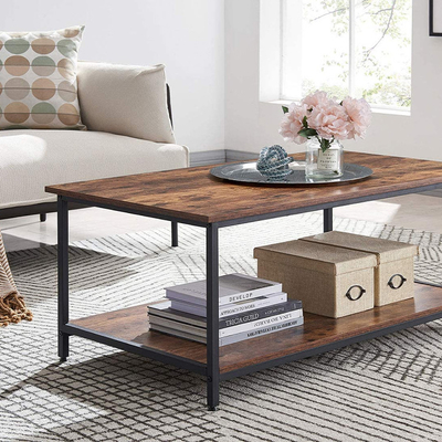 De moderne MDF Houten Koffietafel van het Rechthoekmetaal voor Woonkamer