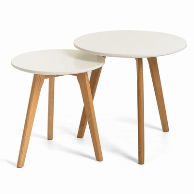 Stevig Eiken Hout om de Koffietafelreeks 2 van Scandinavië met MDF Bovenkant