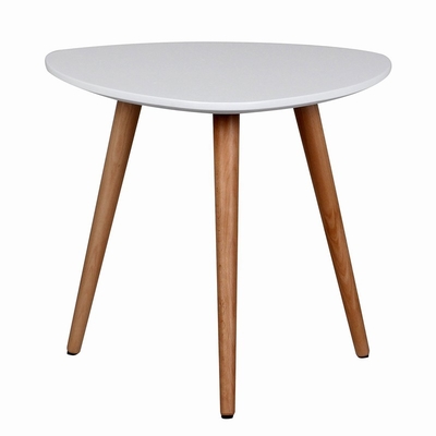 De witte Ronde Stevige Bovenkant van de Beukehoutkoffietafel MDF