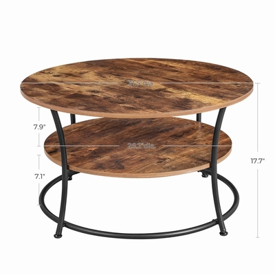 Het minimalistische Noordse Nestelen om Hout en Metaalkoffietafel Mesa De Centro