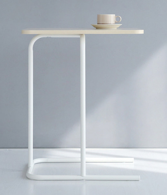 Zwarte Witte Moderne Stevige Hout en Metaalkoffietafel die Zijlijsten nestelen