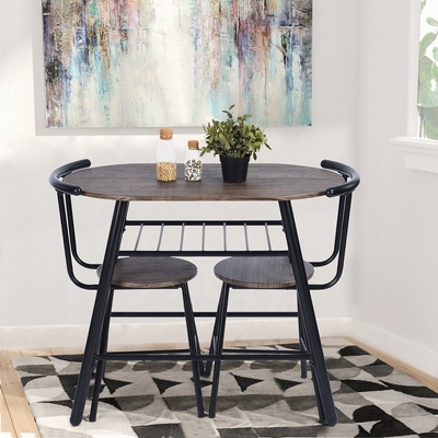Eigentijdse Metaaleettafel en Stoel Vastgesteld naar huis Meubilair