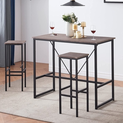 ODM Eettafel en de Stoel van de Metaal de Rustieke die Boerderij met Twee Stoelen wordt geplaatst