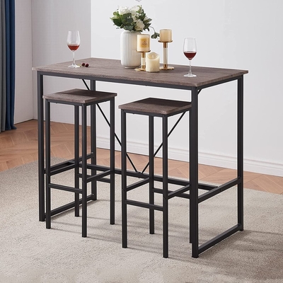 ODM Eettafel en de Stoel van de Metaal de Rustieke die Boerderij met Twee Stoelen wordt geplaatst