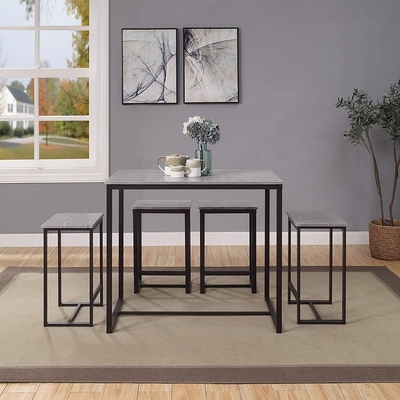 De aangepaste 5pc-Pijnboomeettafel en Stoel Vastgestelde Glanzend eindigen