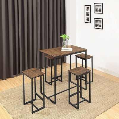 De aangepaste 5pc-Pijnboomeettafel en Stoel Vastgestelde Glanzend eindigen