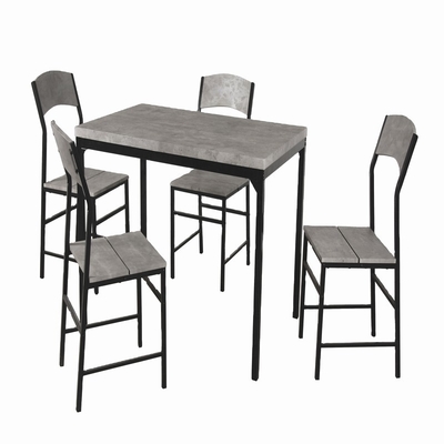 Roydomodm plaatsen de Houten Eettafel en 4 Stoelen de Reeks van de 5 Stukeettafel