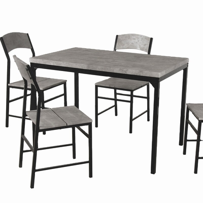 Roydomodm plaatsen de Houten Eettafel en 4 Stoelen de Reeks van de 5 Stukeettafel