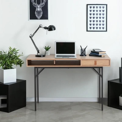 Het aangepaste Compacte van het het Metaalvernisje van het Computerbureau Houten Bureau met Laden