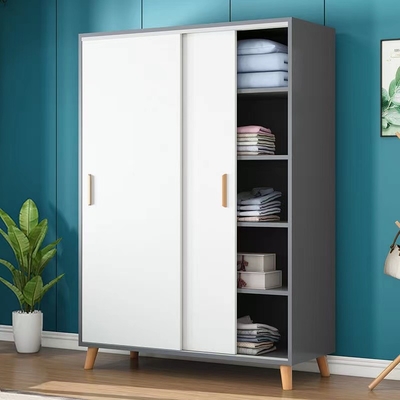 De aangepaste Moderne Schuifdeur van Almirah van het Garderobekabinet Houten