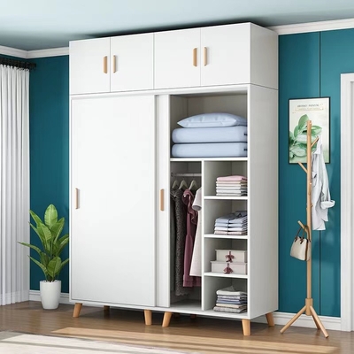 De aangepaste Moderne Schuifdeur van Almirah van het Garderobekabinet Houten