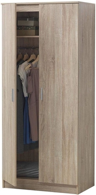 Douane 2 Garderobe van Deur de Natuurlijke Houten Armoire voor Kleren Grote Bergruimte
