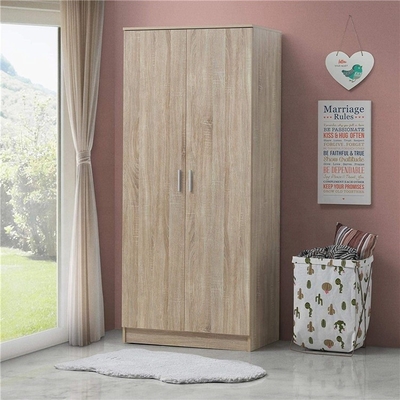 Douane 2 Garderobe van Deur de Natuurlijke Houten Armoire voor Kleren Grote Bergruimte