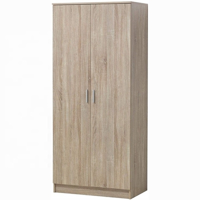Douane 2 Garderobe van Deur de Natuurlijke Houten Armoire voor Kleren Grote Bergruimte