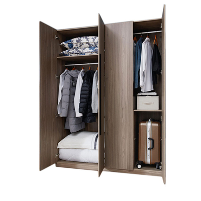 Contemperary 4 de Kastgarderobe van Deuren Houten Kleren voor Slaapkameropslag