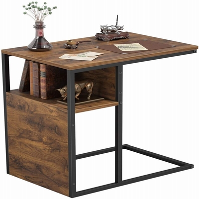 C vormde Omkeerbare van het de Sparhout van het Metaalkader het Bedlijst Nightstand met Plank