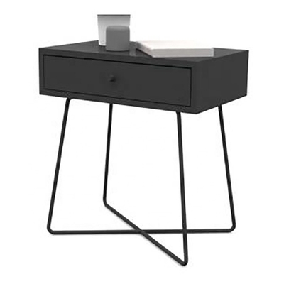 Van de het Bedlijst van het metaal de Dwars Geometrische Hout Lijsten van Nightstands Moderne Zij voor Slaapkamer
