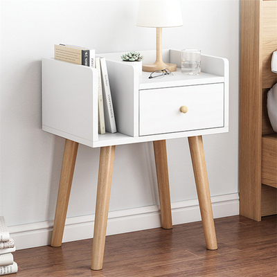 Skandinavisch MDF de Lijsttriplex Nightstand van het Houtbed met Lade