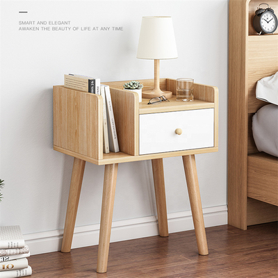 Skandinavisch MDF de Lijsttriplex Nightstand van het Houtbed met Lade