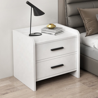 Het Bedlijst Gray White 2 Lade Nightstand van het Eco Vriendschappelijke Hout