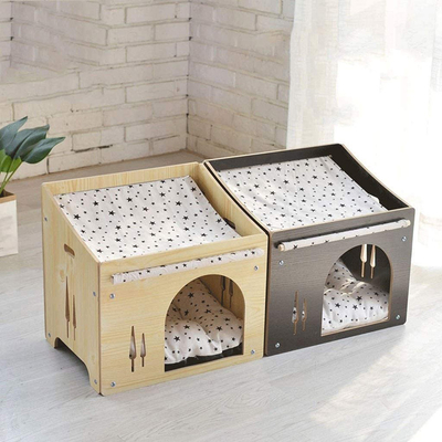 Aangepast Houten Cat Shelter Room Timber Dog-Huis