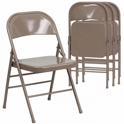 Commerciële Stapelbare Metaalvouwen op Stoelen voor Picknick rood zwart wit