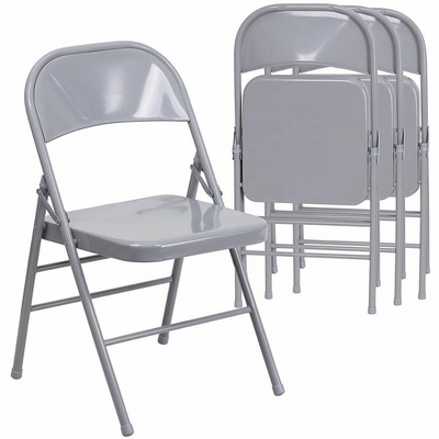Commerciële Stapelbare Metaalvouwen op Stoelen voor Picknick rood zwart wit